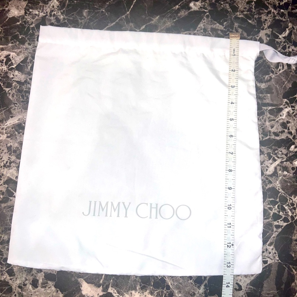 JIMMY CHOO White Silk Dust Bag / Dust Cover (13" X 13.5")